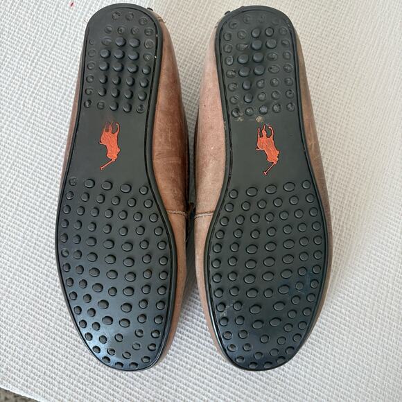 Polo Leather Driving Loafers Woodley Sz 11D  Preppy Y2K LightAcademia - Picture 2 of 10